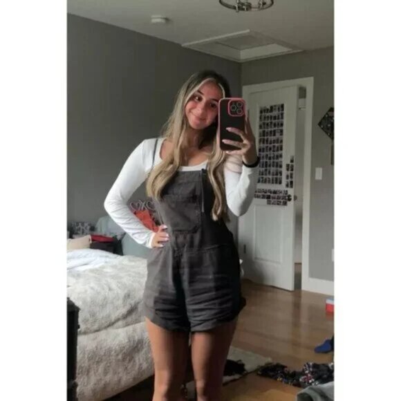 BILLABONG Wild Pursuit Overalls in Off Black Size Large - Picture 2 of 10